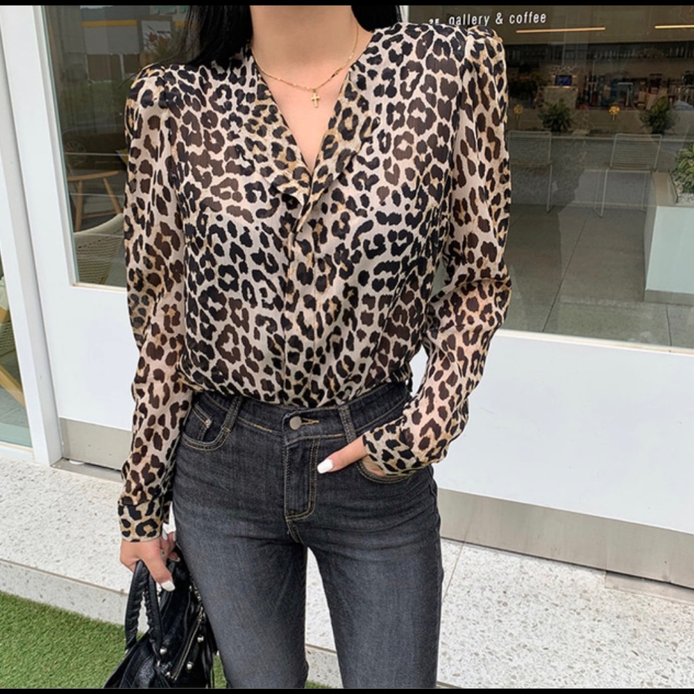 Leopard Print Blouse